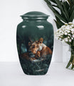  Lion classic urn crafted from  for commemorative ashes