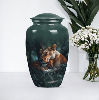  Lion classic urn crafted from  for commemorative ashes