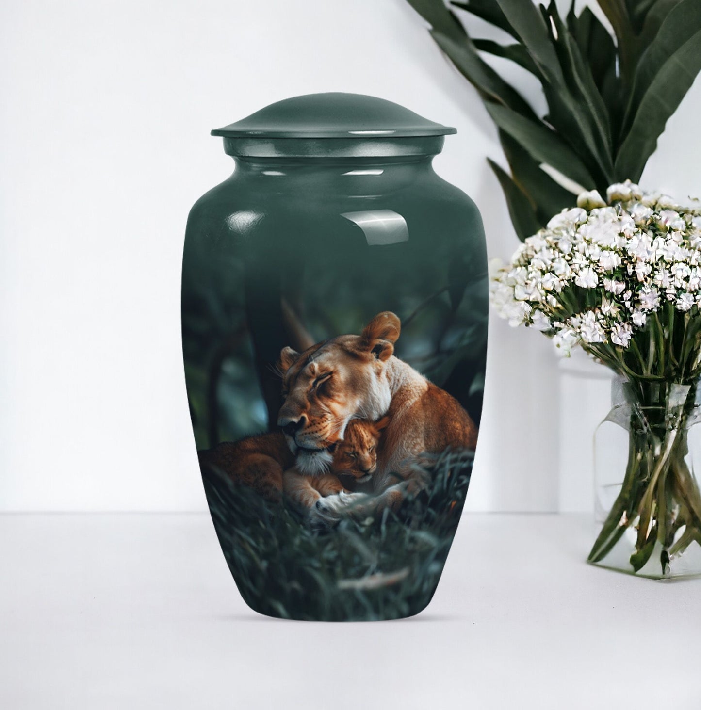  Lion classic urn crafted from  for commemorative ashes