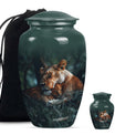  Lion classic urn crafted from  for commemorative ashes