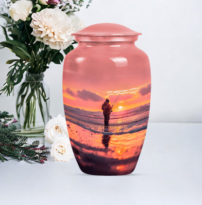 Fishing Urn, a memorial cremation urn for women