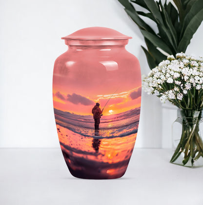 Fishing Urn, a memorial cremation urn for women