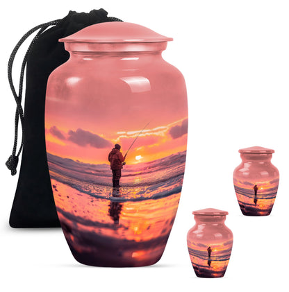 Fishing Urn, a memorial cremation urn for women