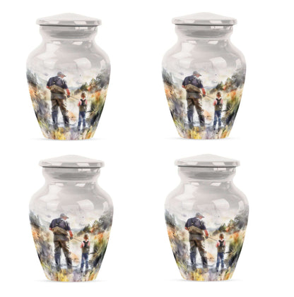 Artistic Fishing Cremation Ashes Urns - Father & Daughter Memorial Urn