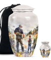 Artistic Fishing Cremation Ashes Urns - Father & Daughter Memorial Urn