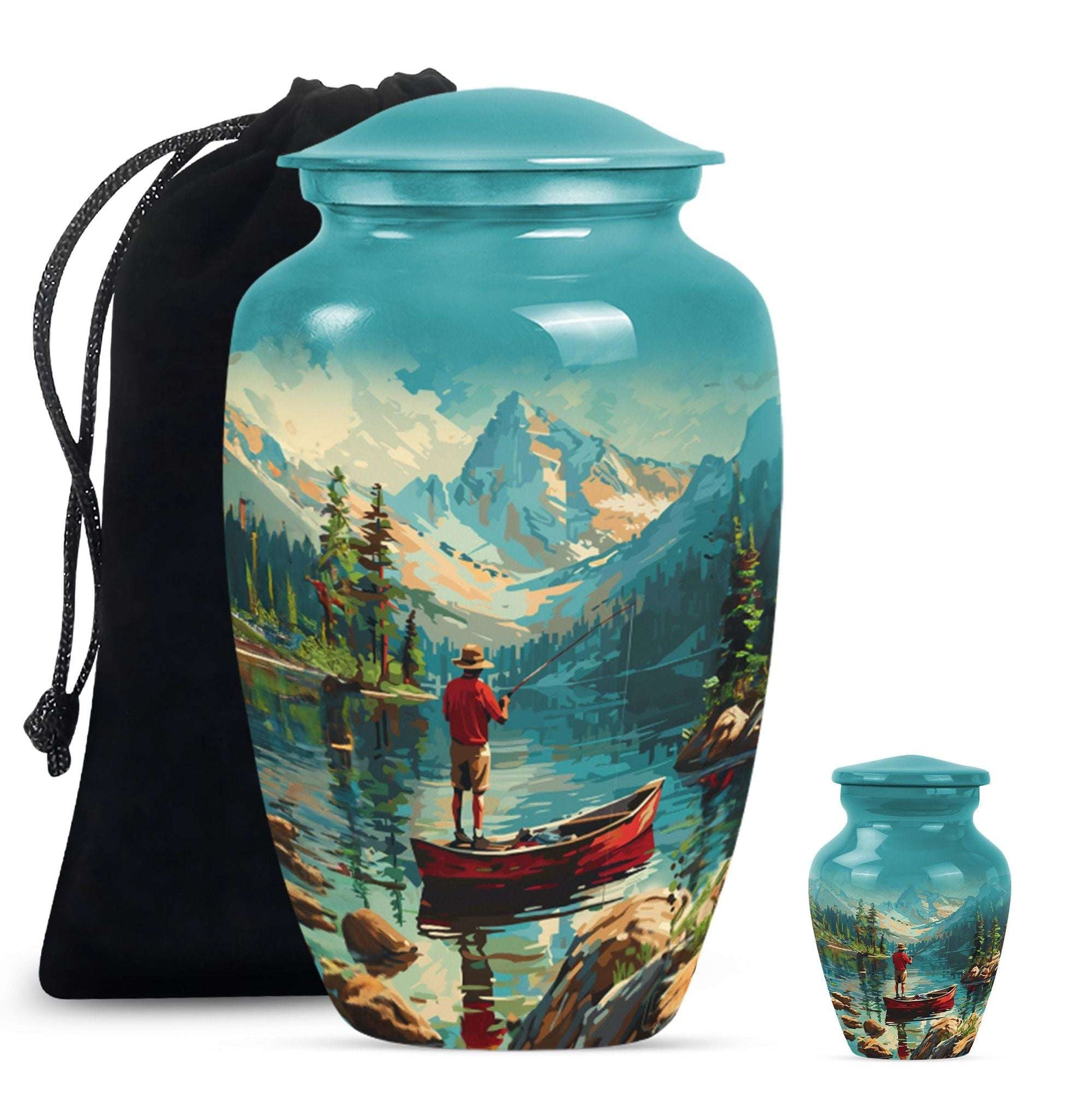 Fishing Boat Memorial Urn For Ashes - Artistic Cremation Urn For Funeral