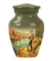 Artistic Fishing Memorial Urns Cremation Ashes - Large Urn For Mom & Dad