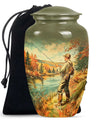 Artistic Fishing Memorial Urns Cremation Ashes - Large Urn For Mom & Dad