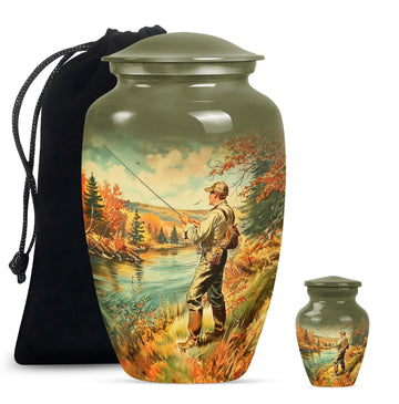 10 inch large Urn with 1 Keepsake 3 Inch Urn