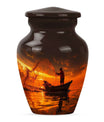 Sunset Memorial Urn For Ashes - Fishermen Cremation Urn For Adults