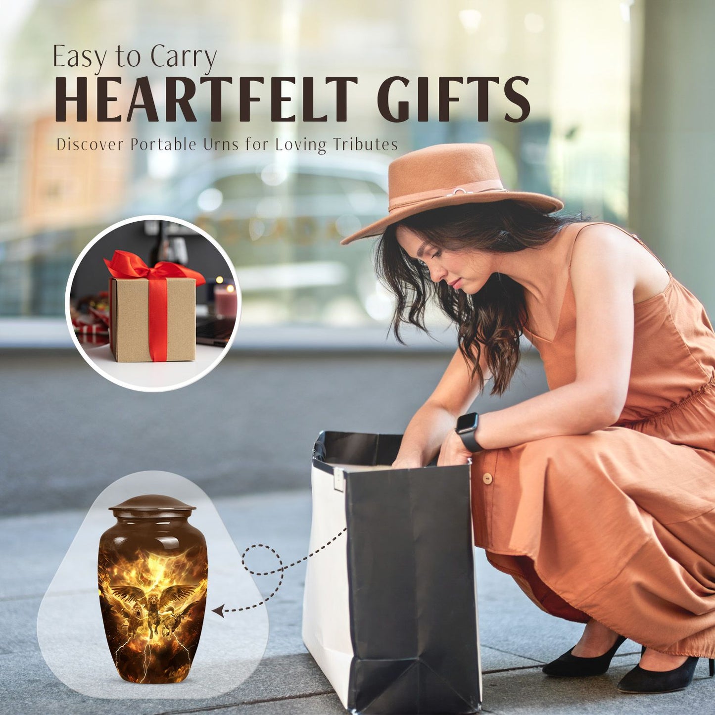 Catholic urn for cremation dad, 