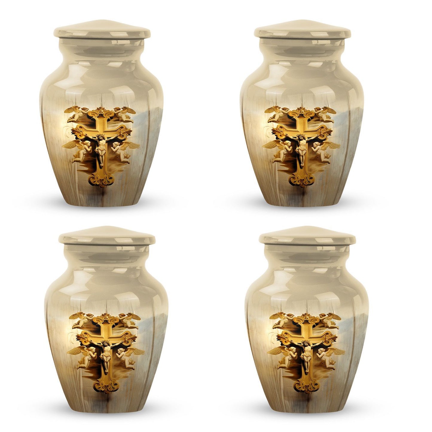 Classic 10-inch Catholic urn.