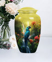 classic Parrot Cremation Urn, aluminium-made for adult ashes
