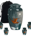Classic 10-inch humming bird urn for memorial burial.