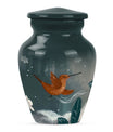 Classic 10-inch humming bird urn for memorial burial.