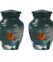 Classic 10-inch humming bird urn for memorial burial.