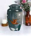 Classic 10-inch humming bird urn for memorial burial.