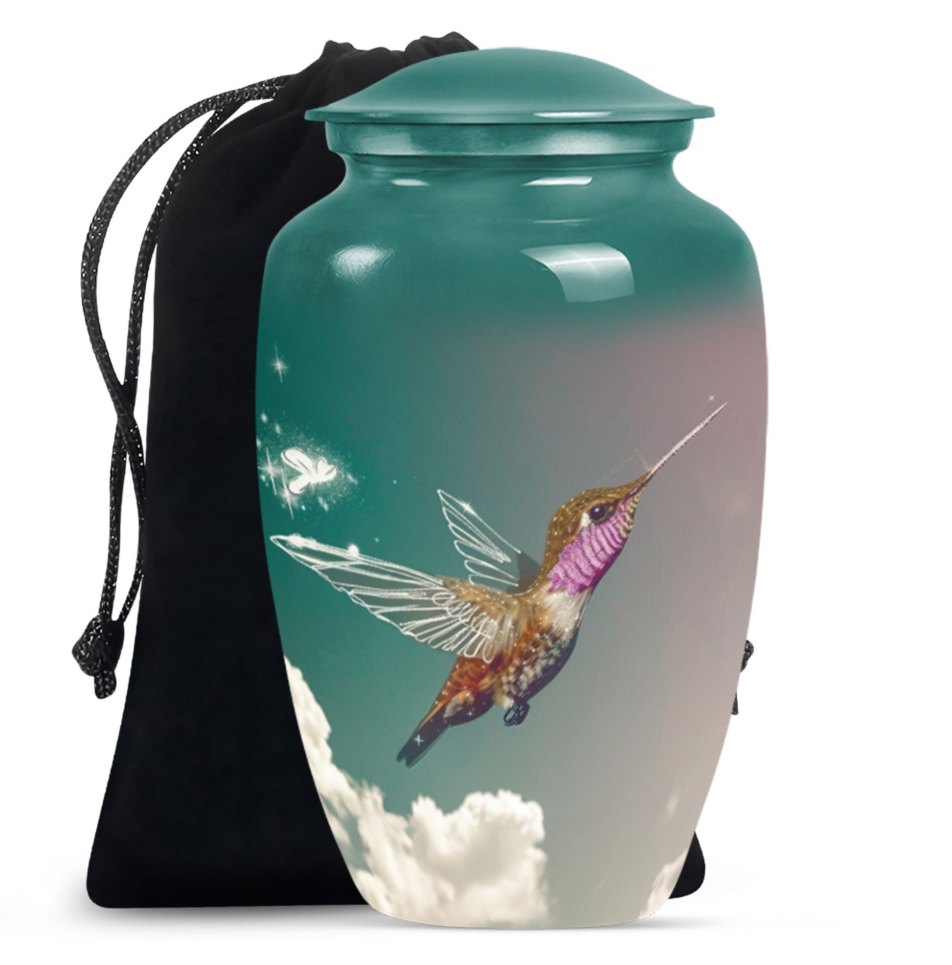 10-inch classic humming bird urn, memorial urn for men, 