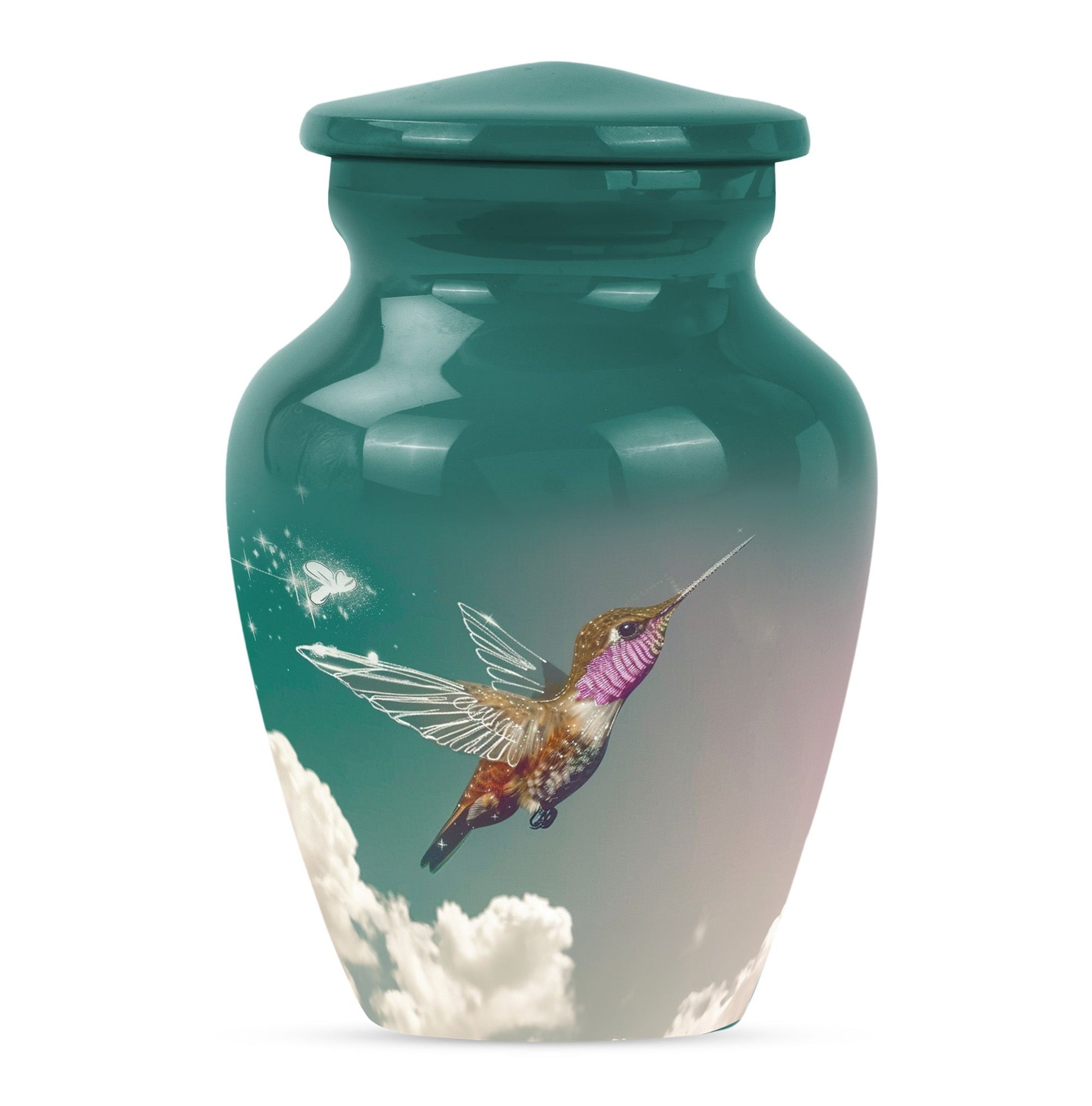 10-inch classic humming bird urn, memorial urn for men, 