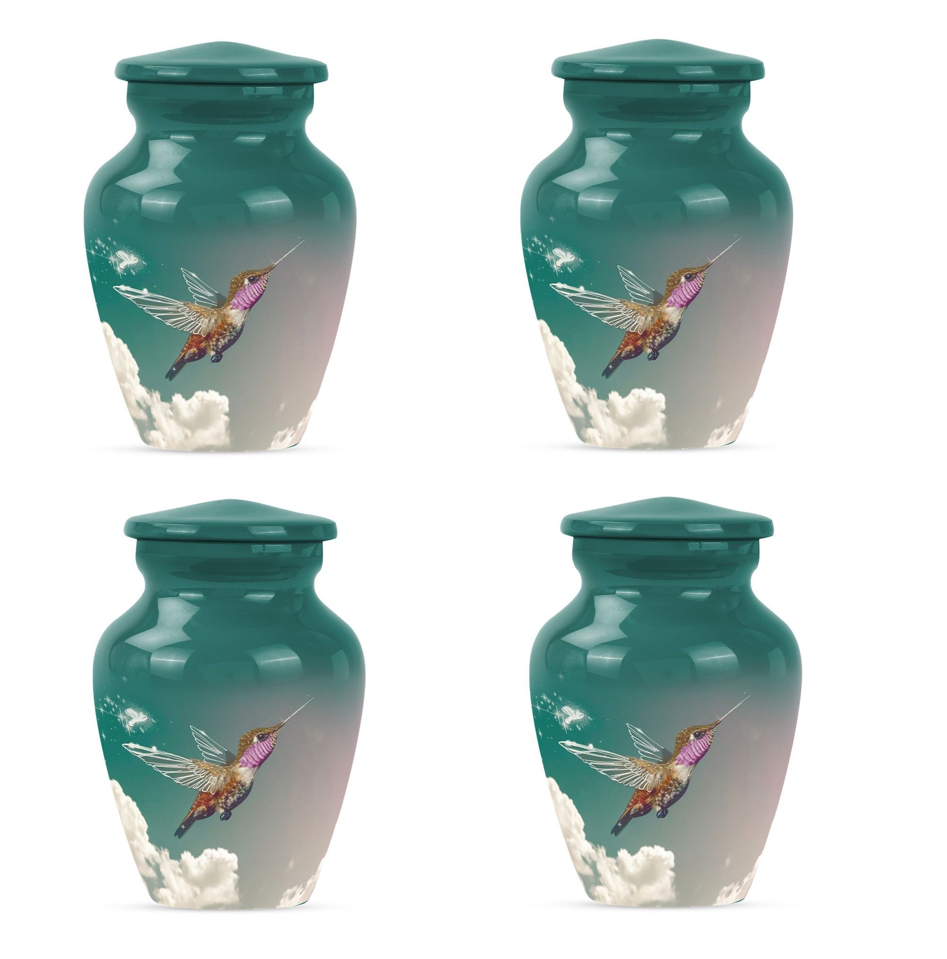 10-inch classic humming bird urn, memorial urn for men, 