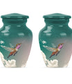 10-inch classic humming bird urn, memorial urn for men, 