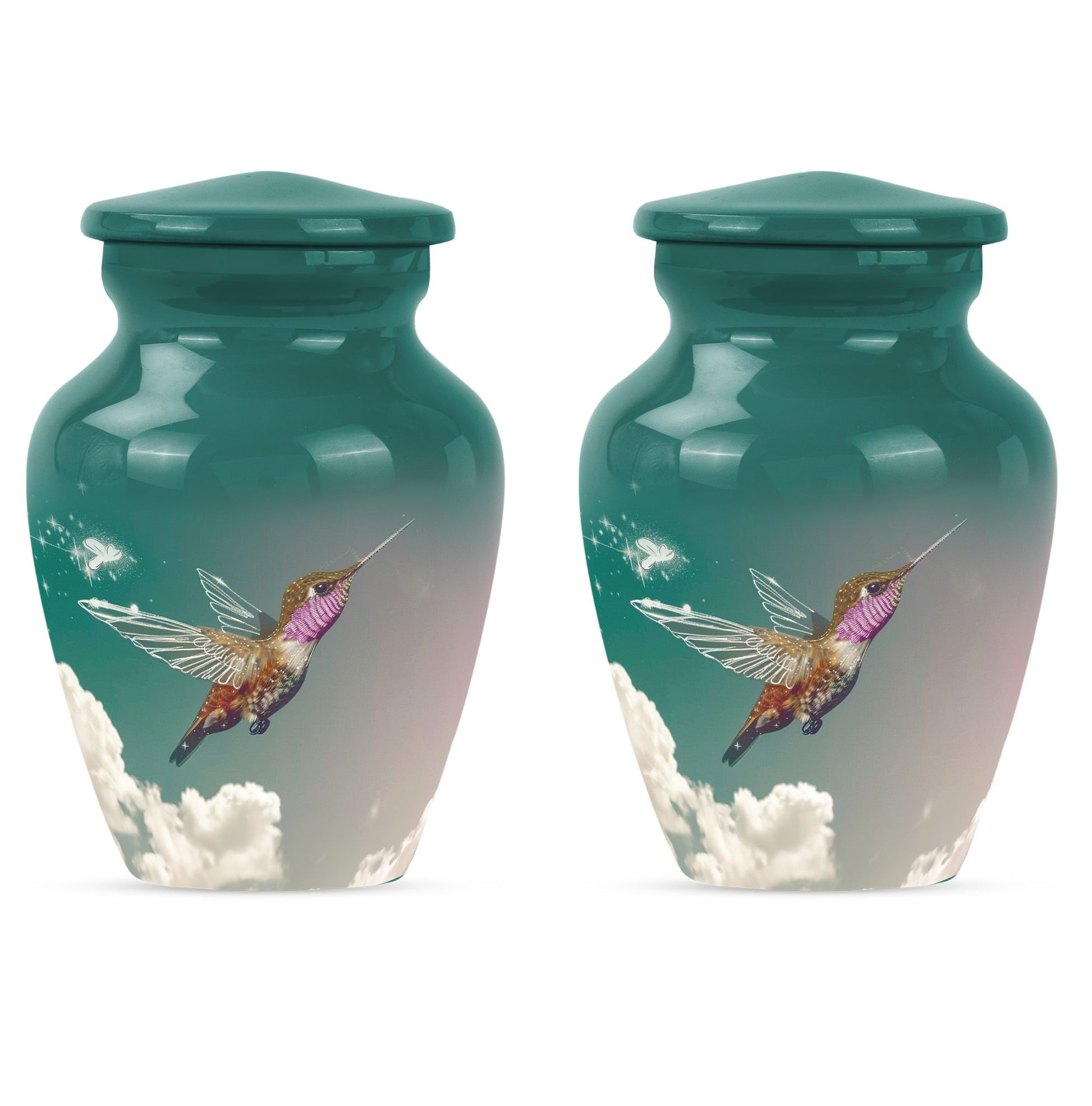 10-inch classic humming bird urn, memorial urn for men, 