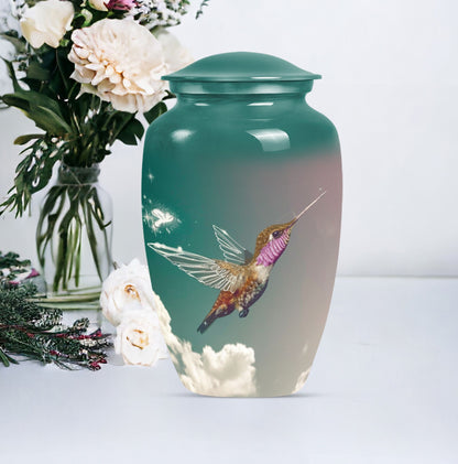 10-inch classic humming bird urn, memorial urn for men, 