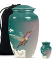 10-inch classic humming bird urn, memorial urn for men, 