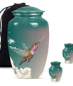10-inch classic humming bird urn, memorial urn for men, 