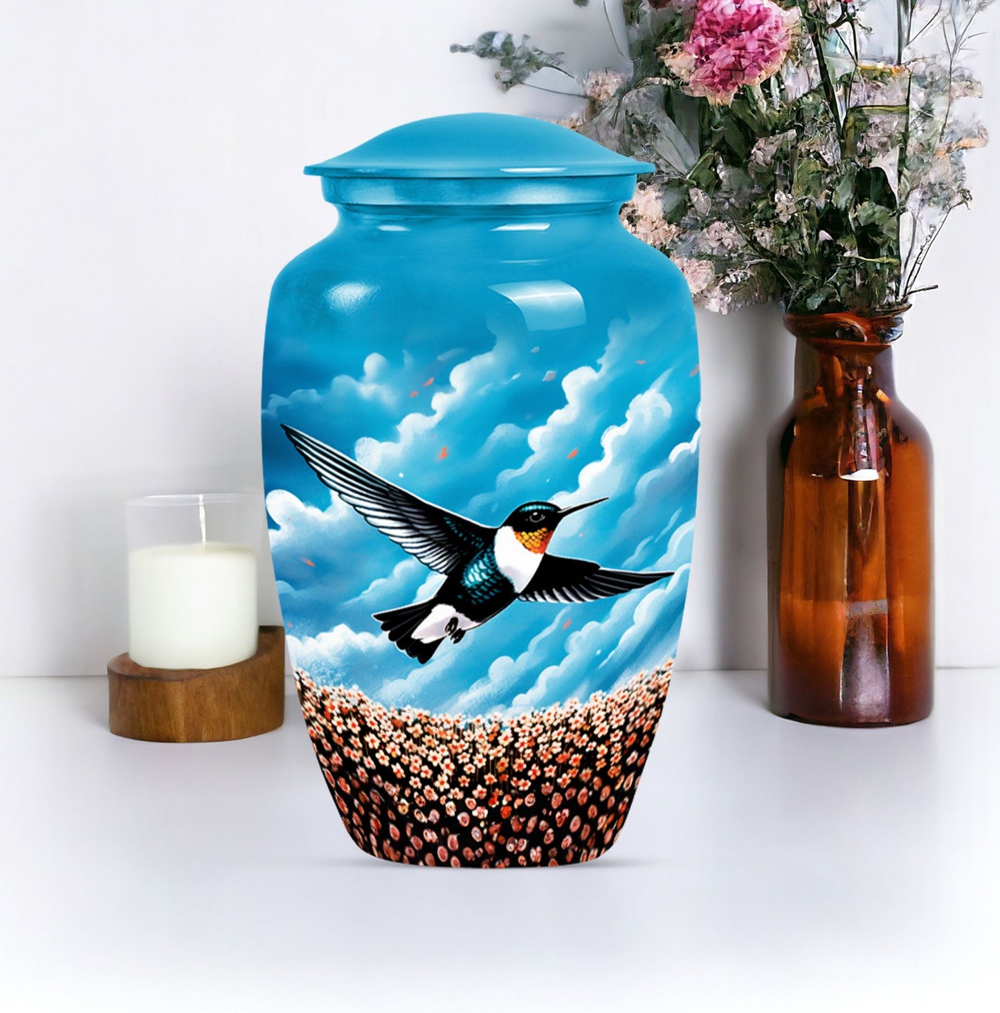 humming bird urn for male cremation
