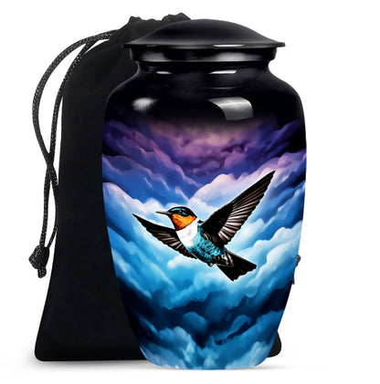 humming bird urn for women ashes.