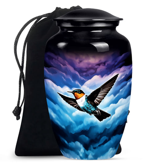 humming bird urn for women ashes.