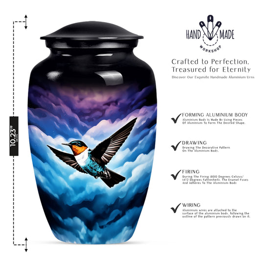 humming bird urn for women ashes.