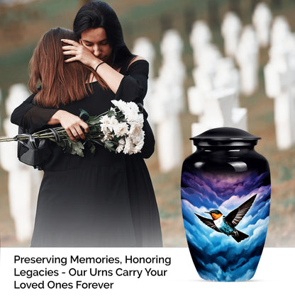 humming bird urn for women ashes.