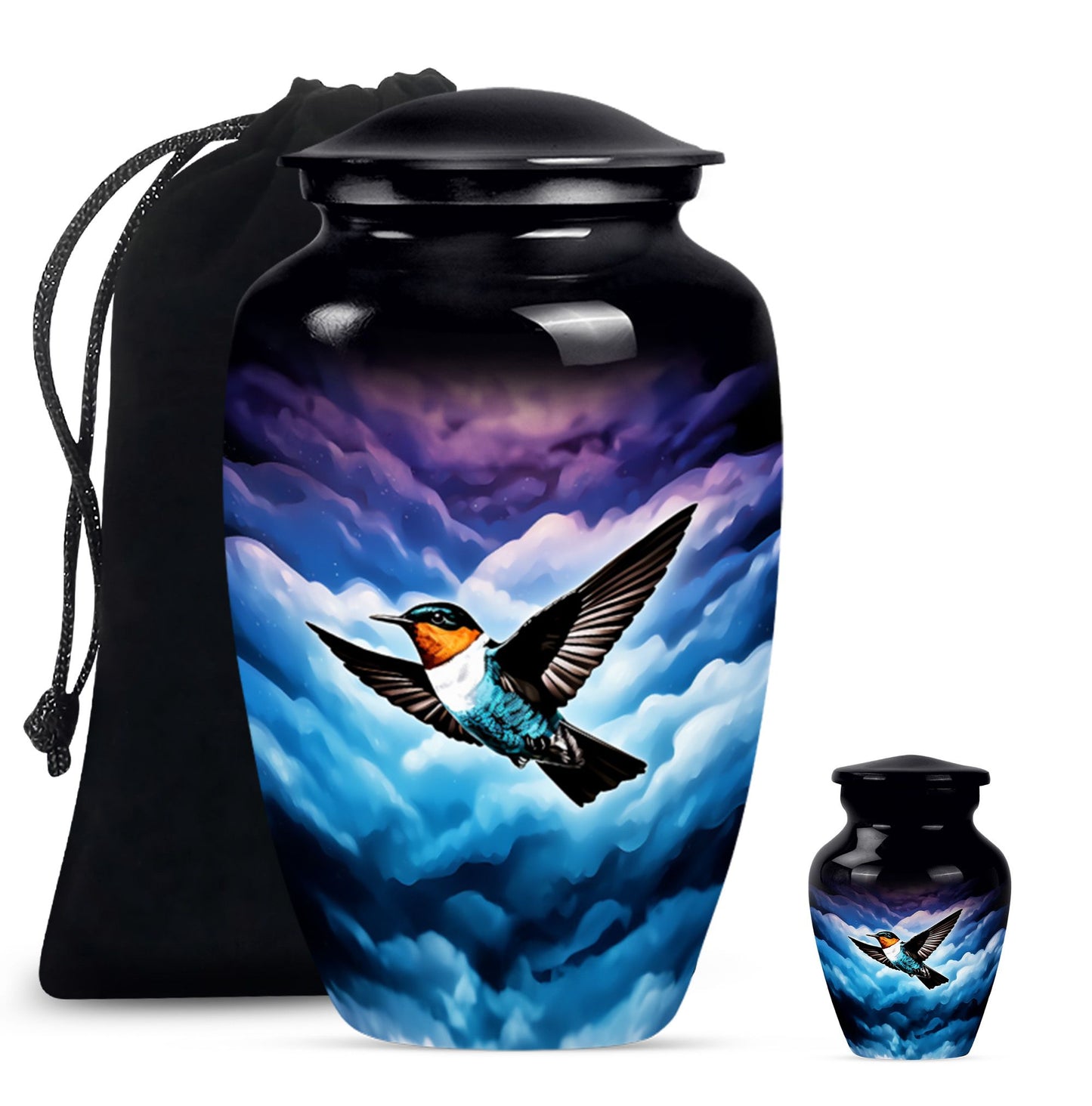 humming bird urn for women ashes.