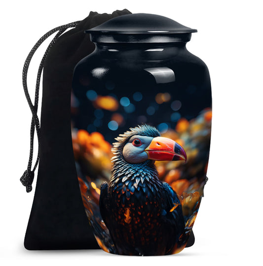 large Toucans Urn, classic design funeral urns for mom.