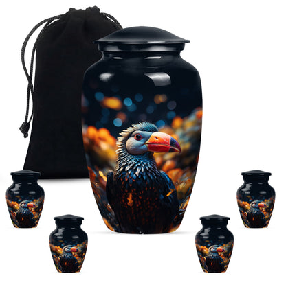 large Toucans Urn, classic design funeral urns for mom.