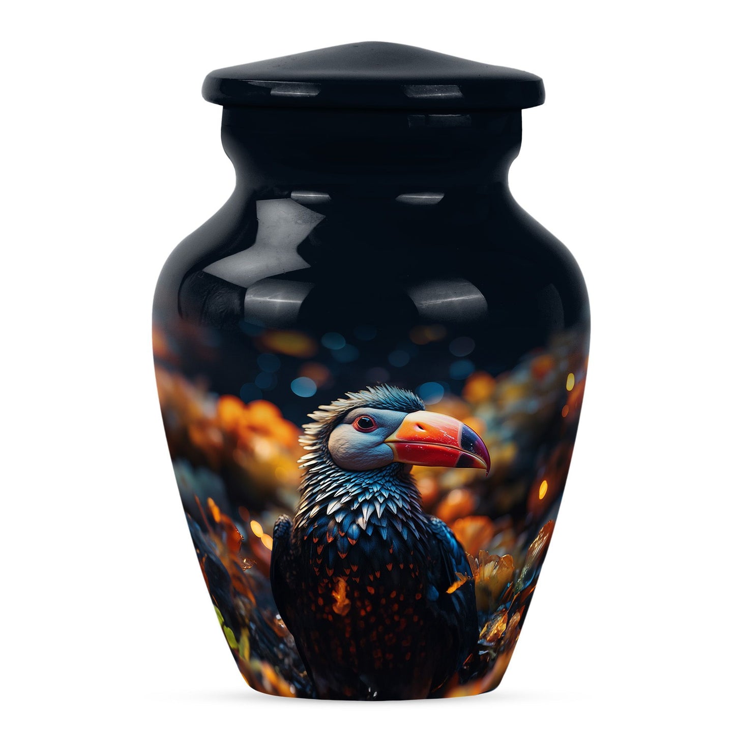 large Toucans Urn, classic design funeral urns for mom.