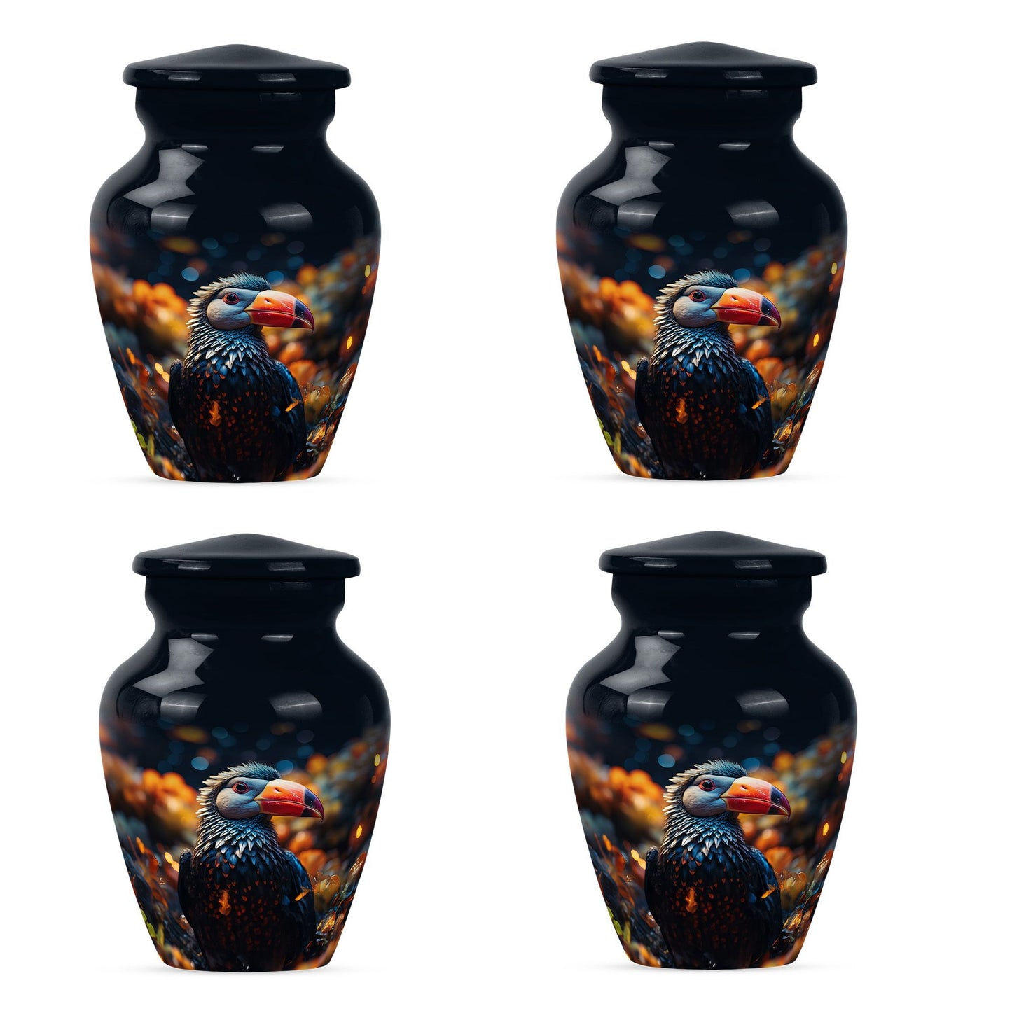 large Toucans Urn, classic design funeral urns for mom.