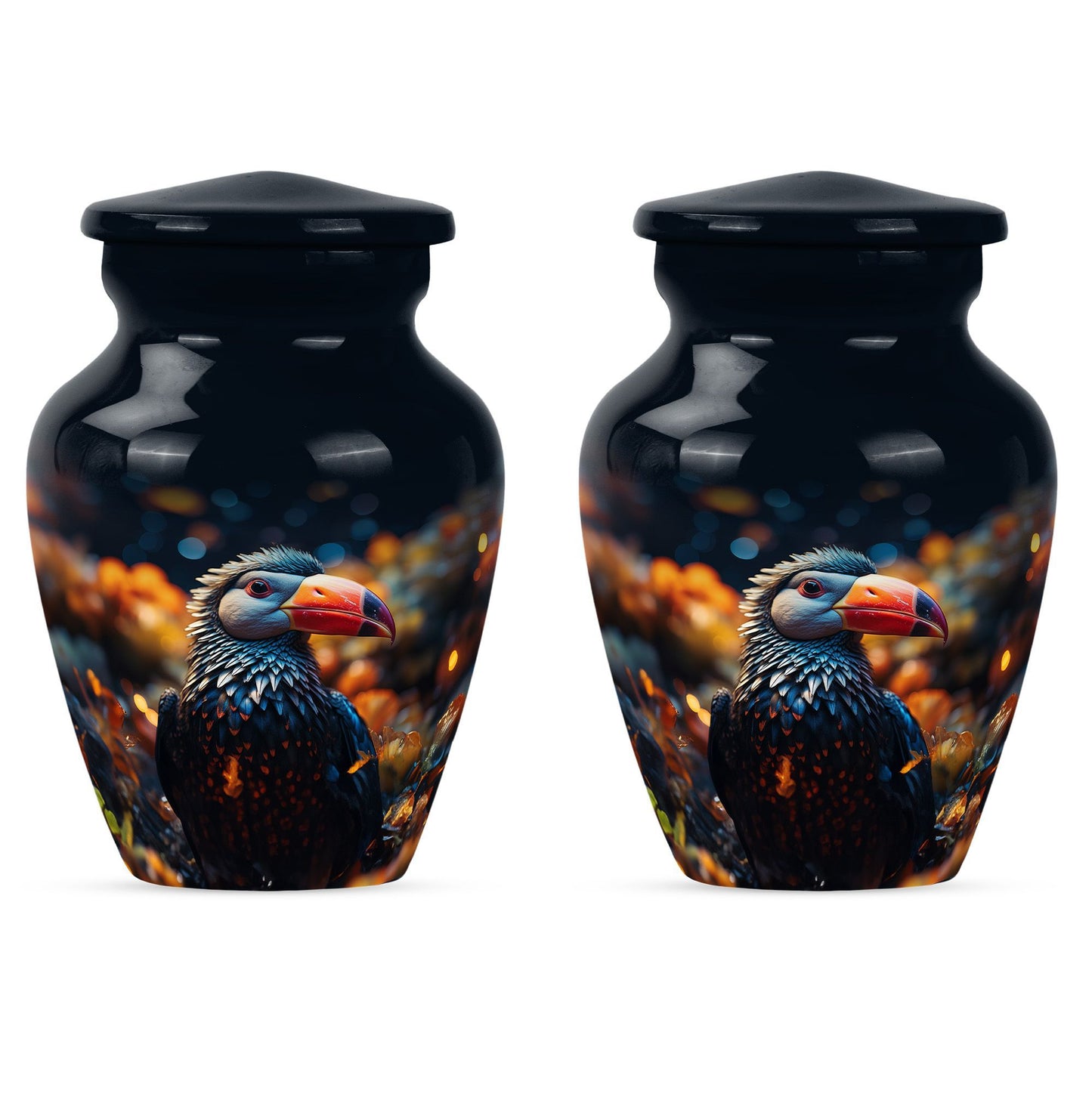 large Toucans Urn, classic design funeral urns for mom.