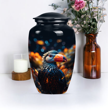 large Toucans Urn, classic design funeral urns for mom.