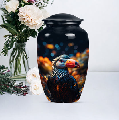 large Toucans Urn, classic design funeral urns for mom.