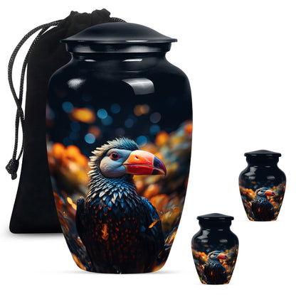 large Toucans Urn, classic design funeral urns for mom.