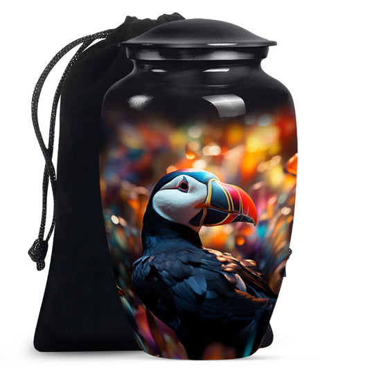 10-inch classic aluminium toucans urn for dad.