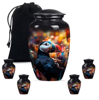 10-inch classic aluminium toucans urn for dad.