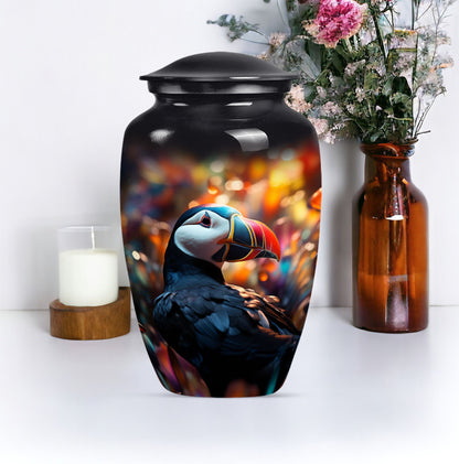 10-inch classic aluminium toucans urn for dad.