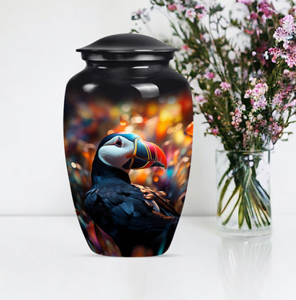 10-inch classic aluminium toucans urn for dad.