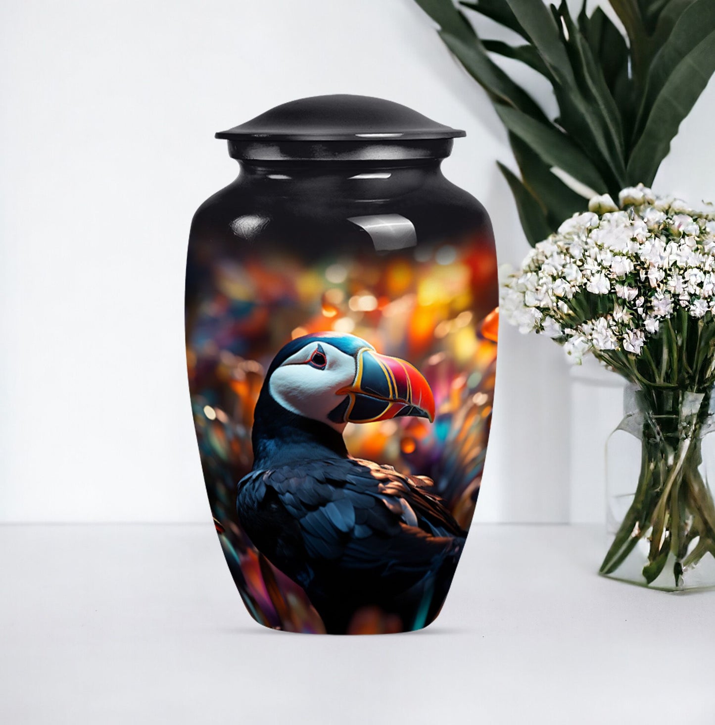 10-inch classic aluminium toucans urn for dad.