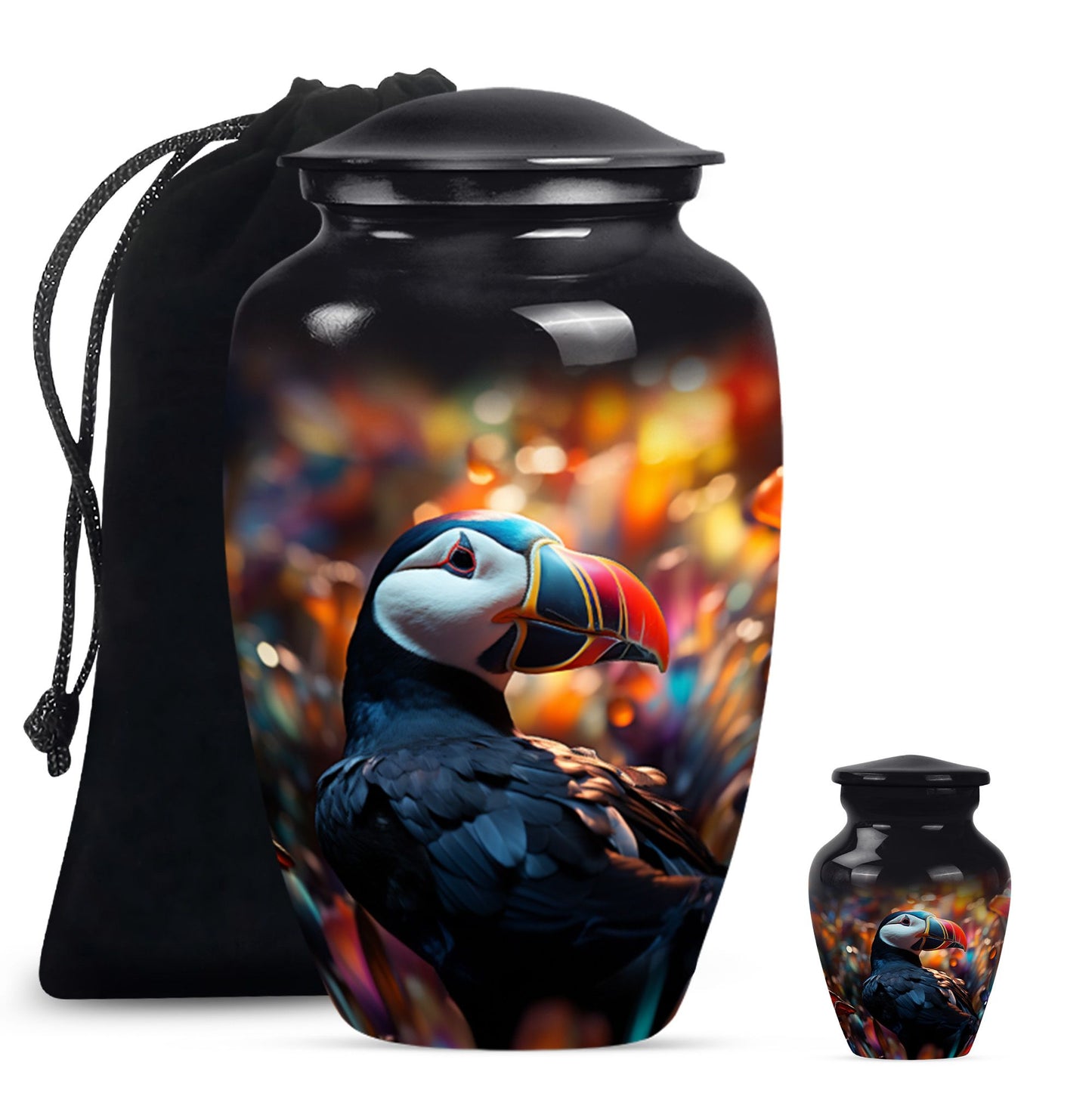 10-inch classic aluminium toucans urn for dad.