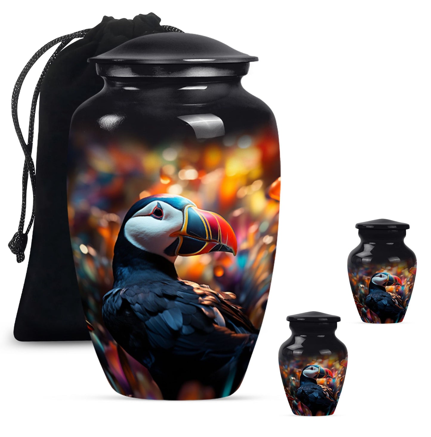 10-inch classic aluminium toucans urn for dad.